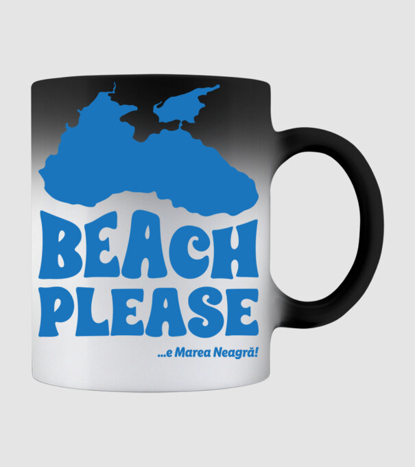 Beach please, e Marea Neagră! model negru pe tricou