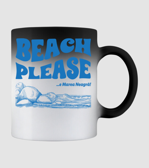 Beach please, e Marea Neagră! model negru pe tricou