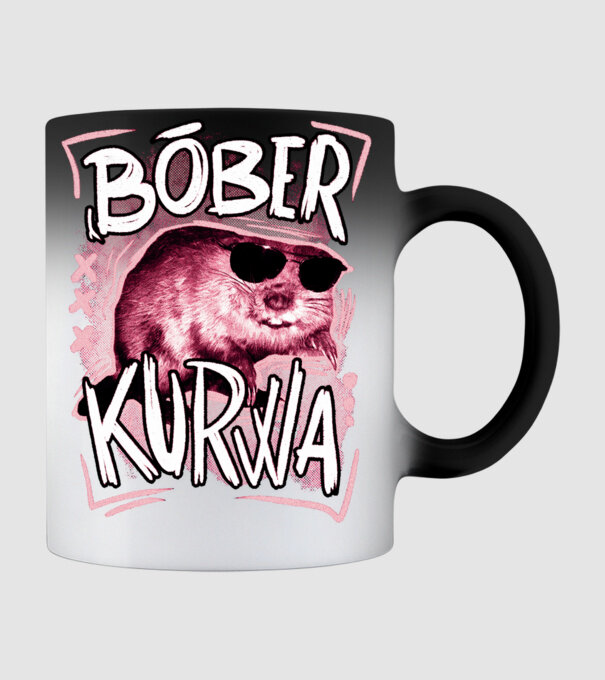 Bóber wtf model negru pe tricou