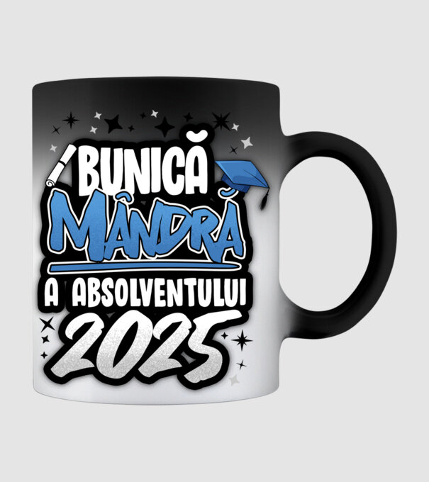 Bunică MÂNDRĂ a absolventului model negru pe tricou