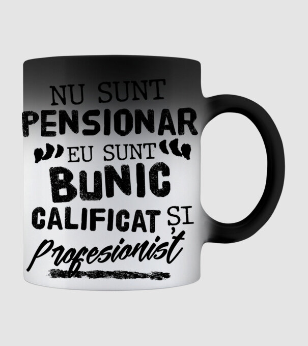 Bunicul profesionist model negru pe tricou
