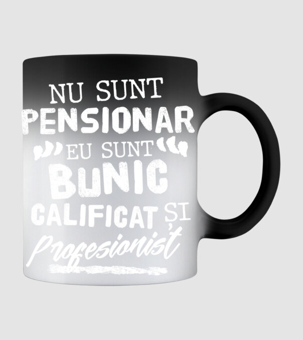 Bunicul profesionist model negru pe tricou