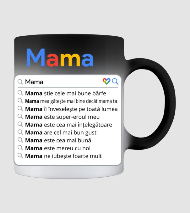 căutare Google Mama model negru pe tricou