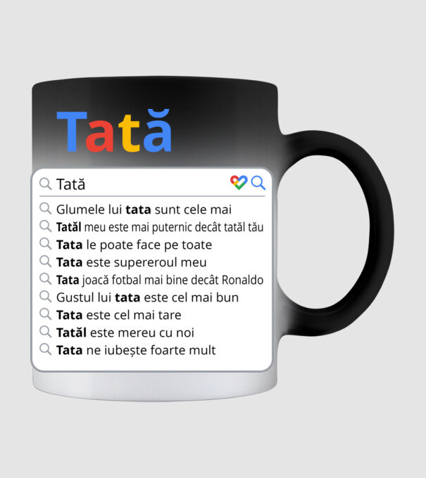 căutare Google Tată model negru pe tricou