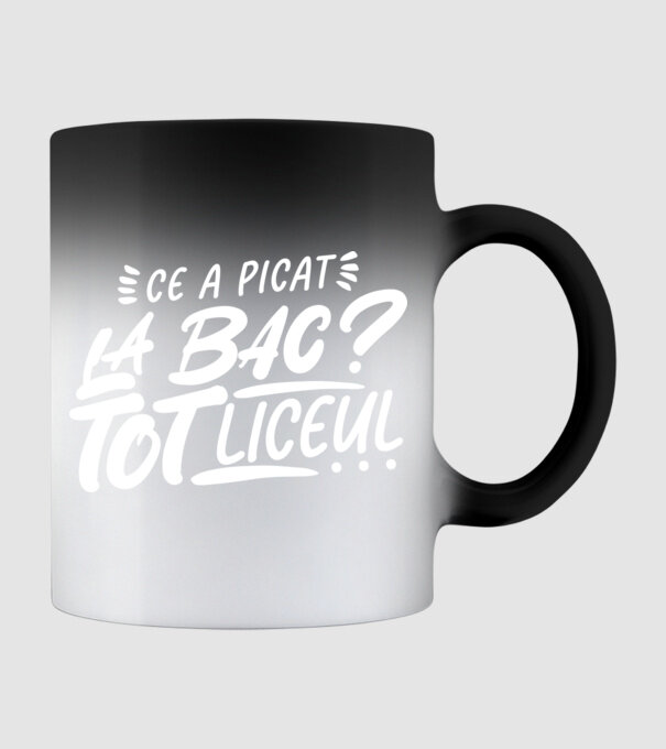 Ce a picat la bac model negru pe tricou