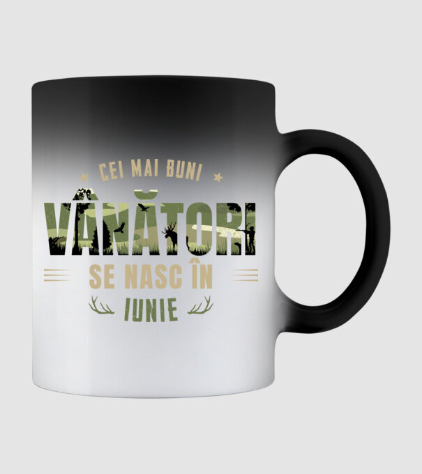 Cei mai buni vânători se nasc în iunie model negru pe tricou