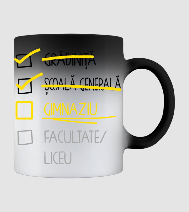Cheklist educație - Școala primară alb model negru pe tricou