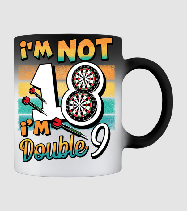 Darts Birthday 18 years old model negru pe tricou