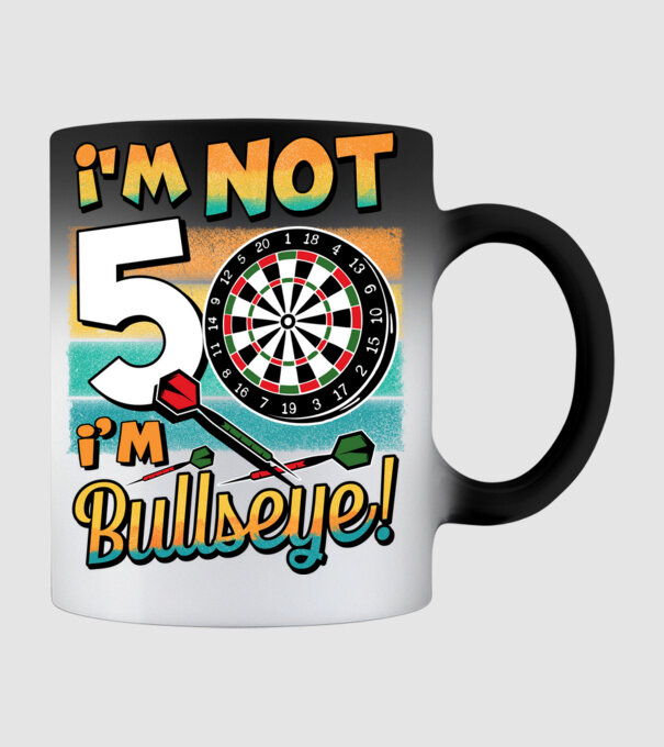 Darts Birthday 50 years old model negru pe tricou