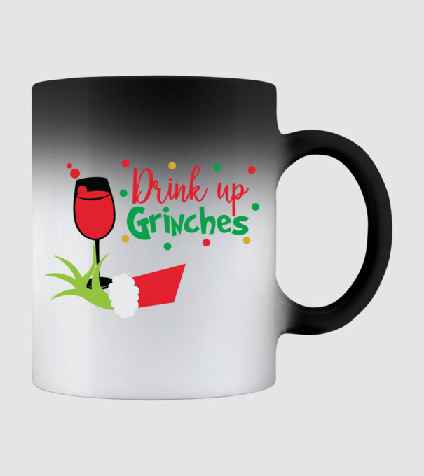 Drink up Grinches model negru pe tricou