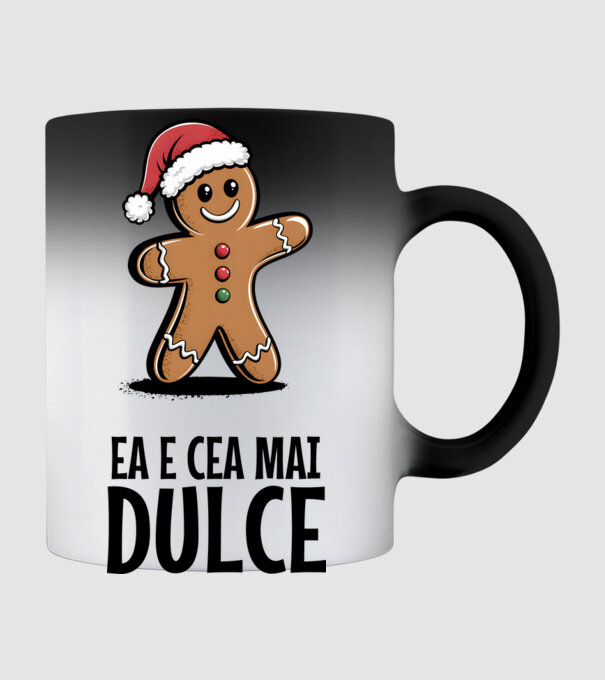 Ea e cea mai dulce alb model negru pe tricou
