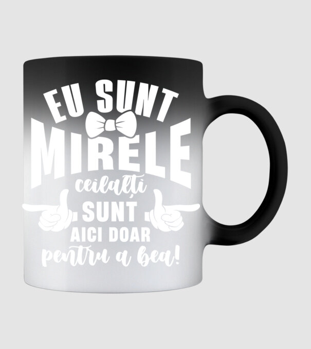 Eu sunt mirele model negru pe tricou