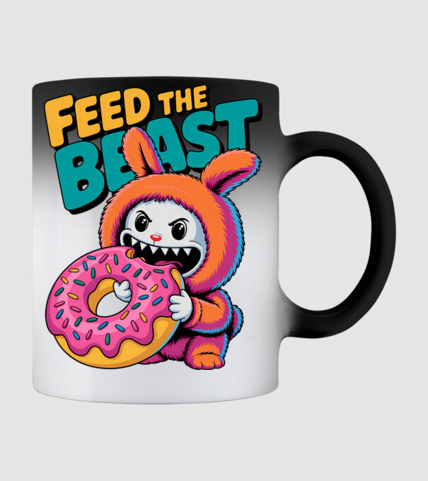 Feed the beast model negru pe tricou