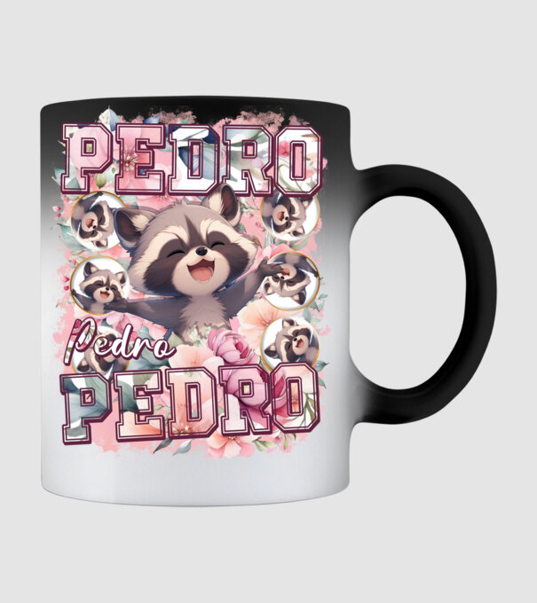 Girly Pedro model negru pe tricou