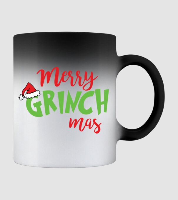 Grinchmas model negru pe tricou