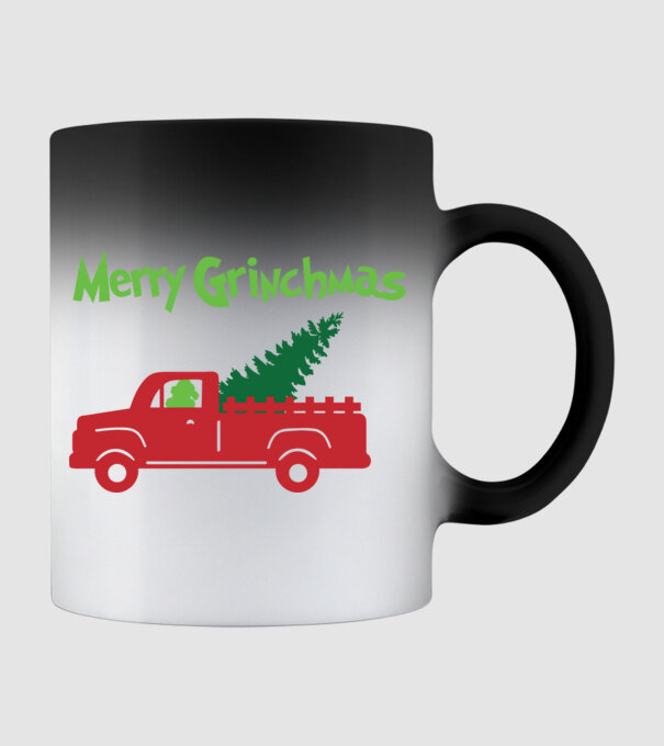 Grinchmas truck model negru pe tricou