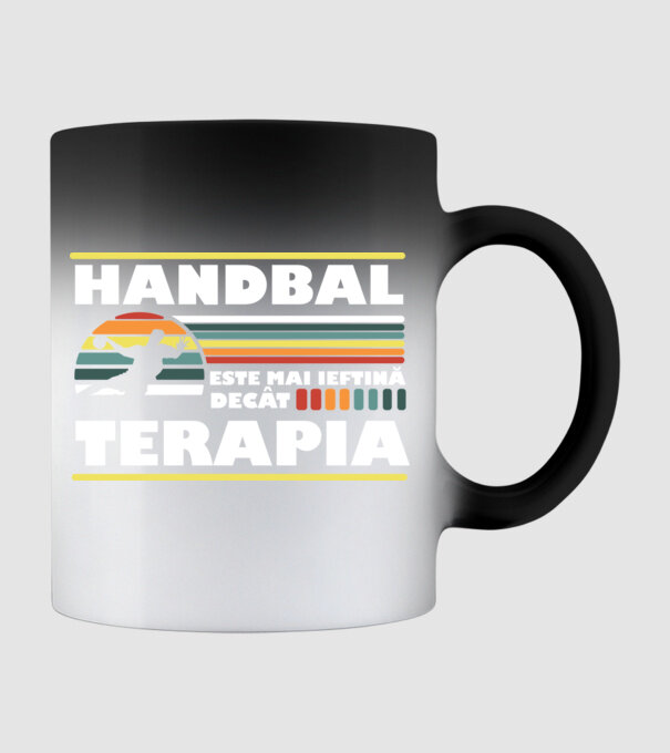 Handbal terapia model negru pe tricou