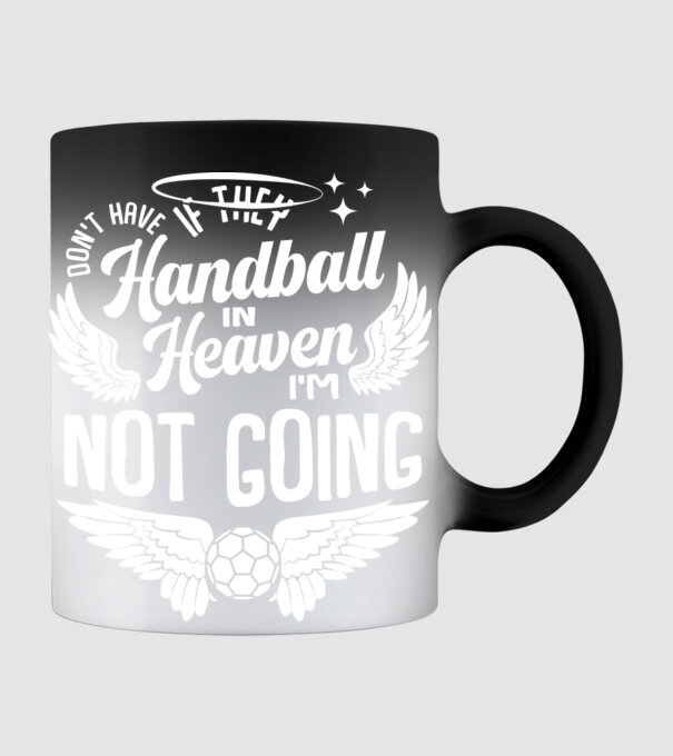 Handball in Heaven model negru pe tricou