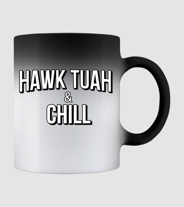 Hawk tuah and chill netflix model negru pe tricou