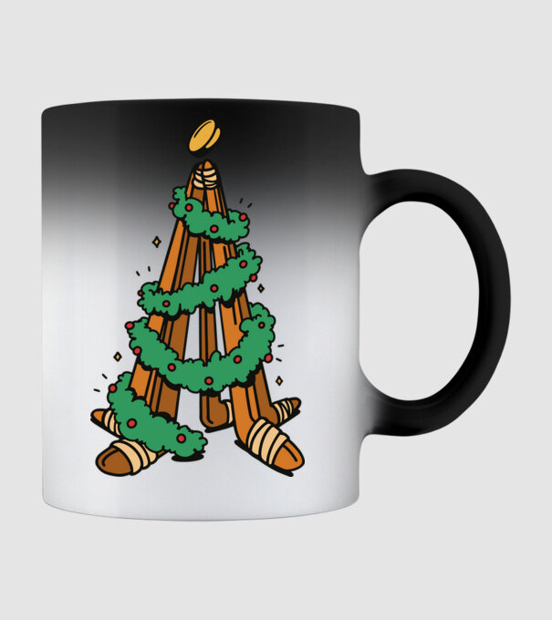 Hockey tree model negru pe tricou