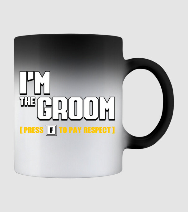 I'm the Groom model negru pe tricou