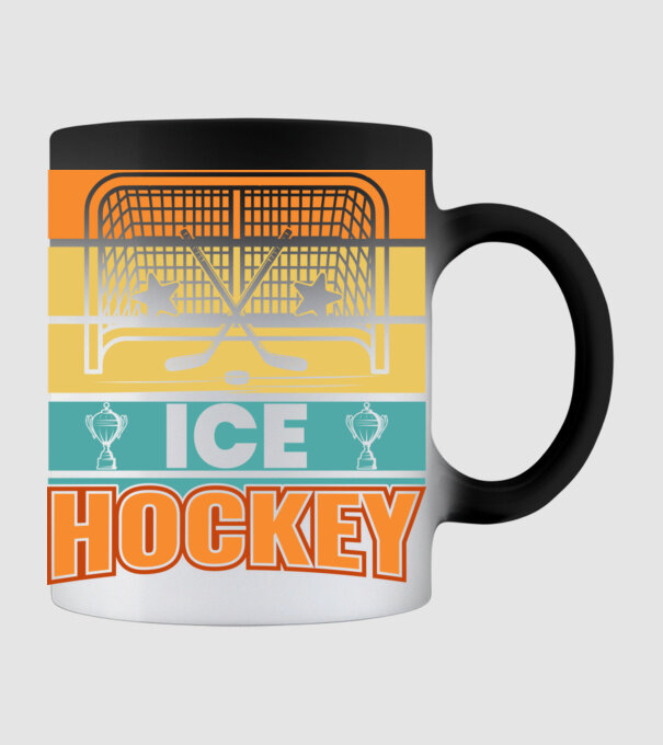 Ice Hockey model negru pe tricou