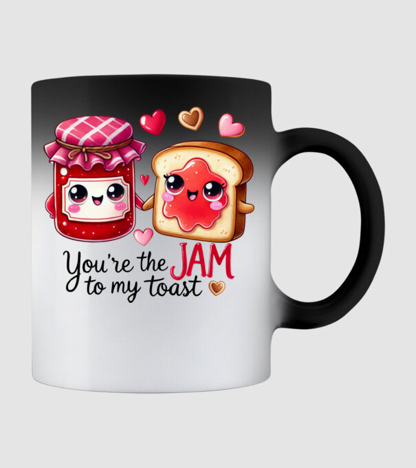 Jam to my Toast model negru pe tricou