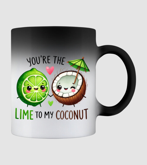 Lime to my Coconut model negru pe tricou
