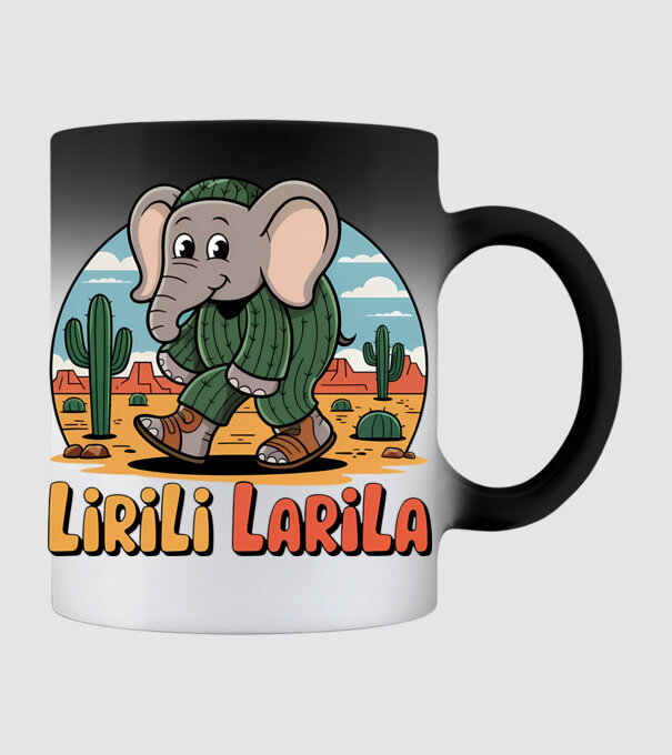 Lirili Larila model negru pe tricou