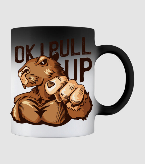 Muscular Capybara - capibară model negru pe tricou