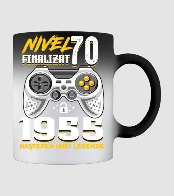 Nivel Finalizat 70 model negru pe tricou