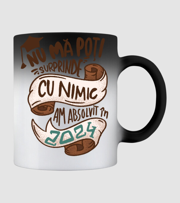 Nu mă poți surprinde cu nimic model negru pe tricou