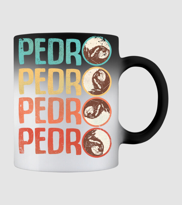 Pedro Pedro retro model negru pe tricou