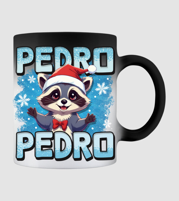 Pedro pedro retro xmas model negru pe tricou