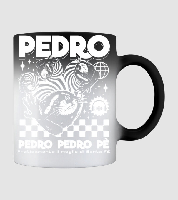 Pedro techno model negru pe tricou