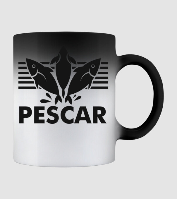 Pescar original model negru pe tricou
