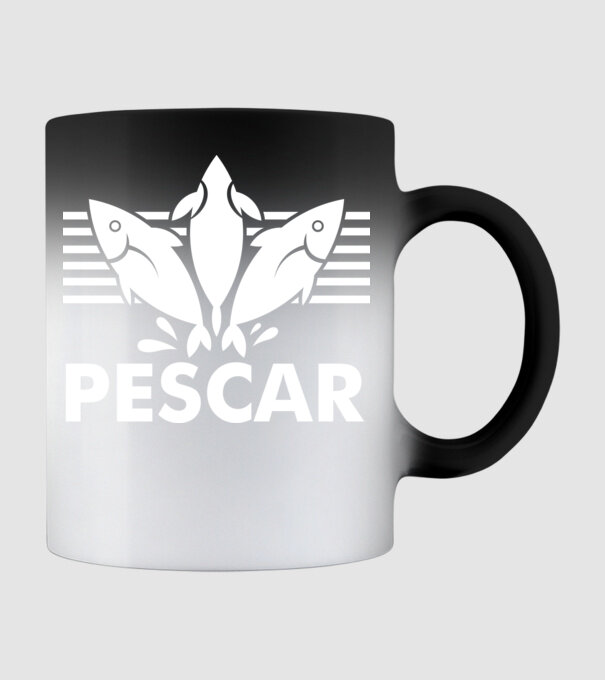 Pescar original model negru pe tricou