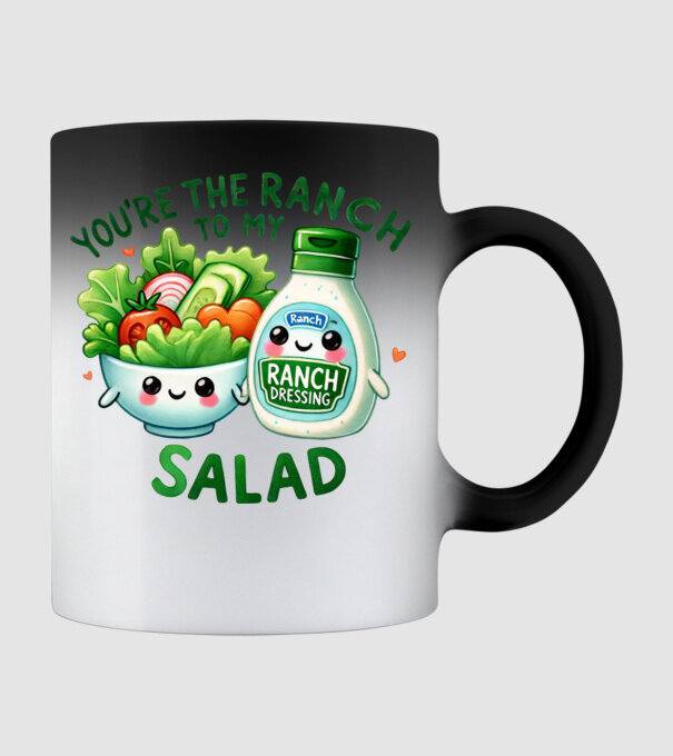 Ranch to my Salad model negru pe tricou