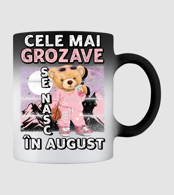 RETRO teddy fetişcană AUGUST model negru pe tricou