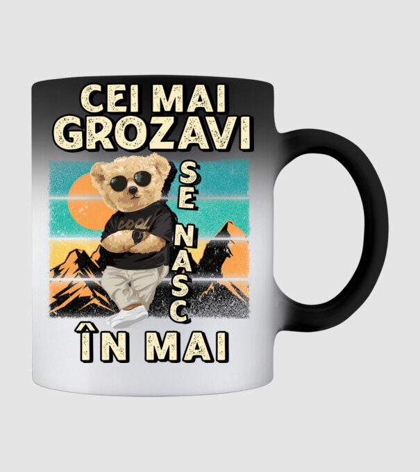 RETRO teddy MAI model negru pe tricou