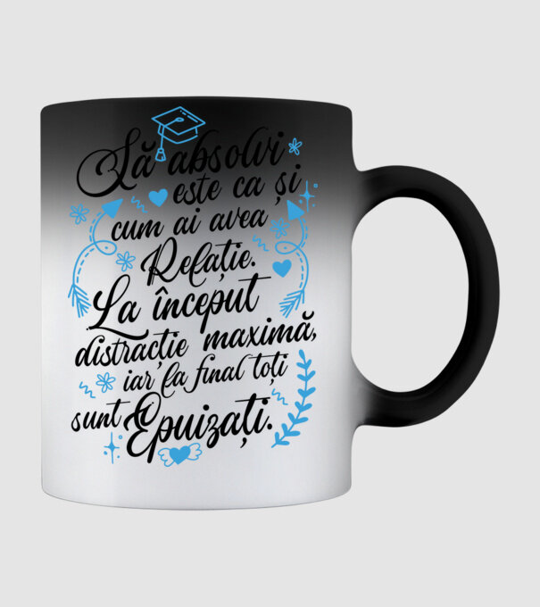 Să absolvi este ca și cum ai avea relație model negru pe tricou
