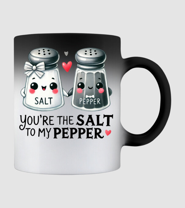 Salt to my Pepper model negru pe tricou