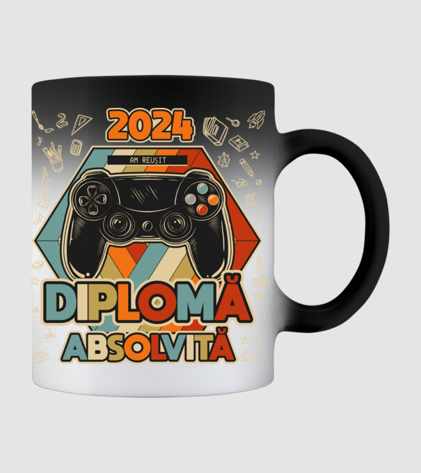 școala generală diplomă model negru pe tricou