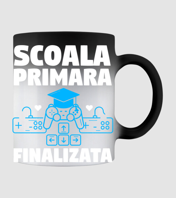Scoala Primara Finalizata model negru pe tricou