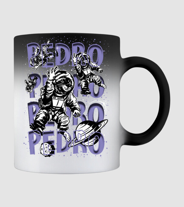 SPACE PEDRO model negru pe tricou