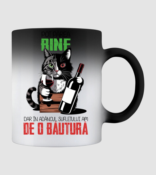 sunt bun pentru o băutură Alb model negru pe tricou