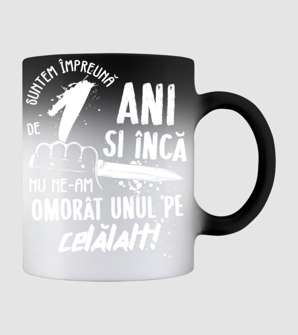 Suntem împreună de 1 ani model negru pe tricou