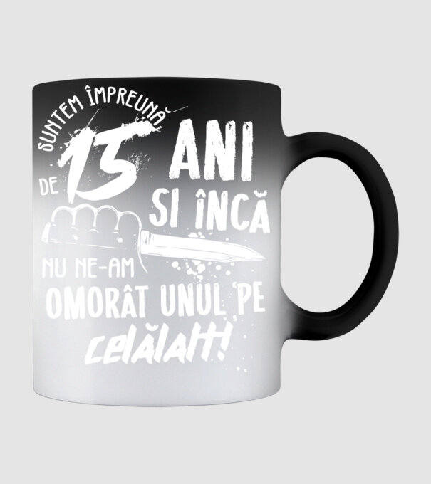 Suntem împreună de 15 ani model negru pe tricou