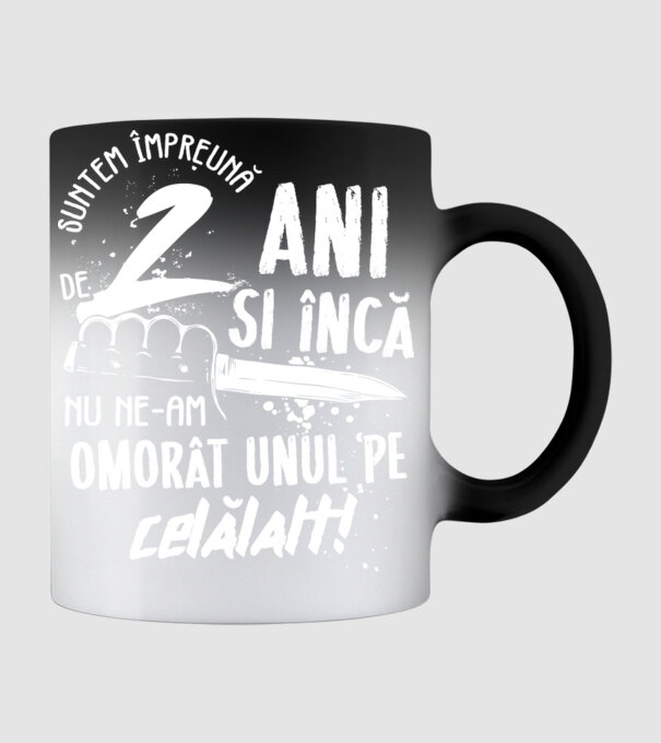 Suntem împreună de 2 ani model negru pe tricou