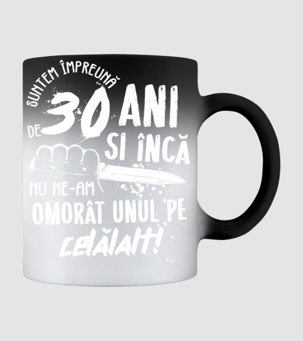 Suntem împreună de 30 ani model negru pe tricou